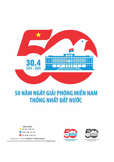 Biểu trưng (logo) tuyên truyền Kỷ niệm 50 năm Ngày Giải phóng miền Nam thống nhất đất nước