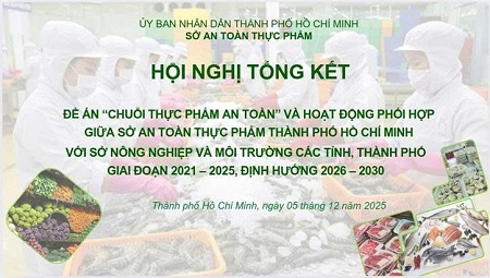 Hội nghị tổng kết Đề án quản lý thực phẩm theo “Chuỗi thực phẩm an toàn” và công tác phối hợp quản lý và kết nối tiêu thụ nông sản, thực phẩm an toàn giữa Sở An toàn thực phẩm Thành phố Hồ Chí Minh và Sở Nông nghiệp và Môi trường các tỉnh, thành phố giai đoạn 2021 - 2025 và triển khai phương hướng hoạt động giai đoạn 2026 – 2030