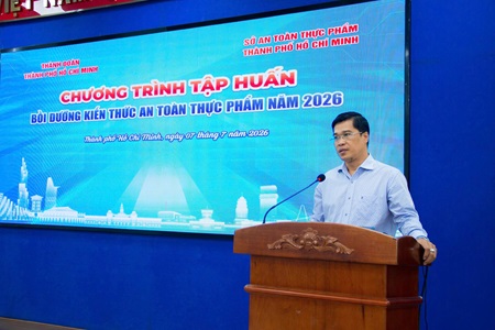 Sở An toàn thực phẩm phối hợp Thành Đoàn Thành phố tổ chức tập huấn kiến thức an toàn thực phẩm cho cán bộ Đoàn năm 2026