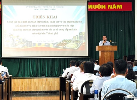 Sở An toàn thực phẩm Thành phố Hồ Chí Minh triển khai công tác bảo đảm an toàn thực phẩm và khảo sát, đánh giá năng lực các cơ sở cung cấp suất ăn sẵn trên địa bàn Thành phố.